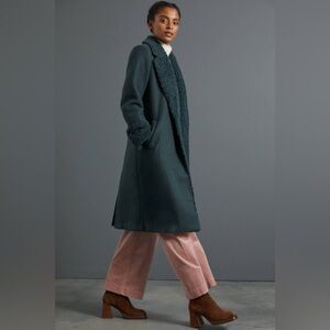 🆕 Hutch Deep Teal Faux Shearling Coat Size Small - NWT